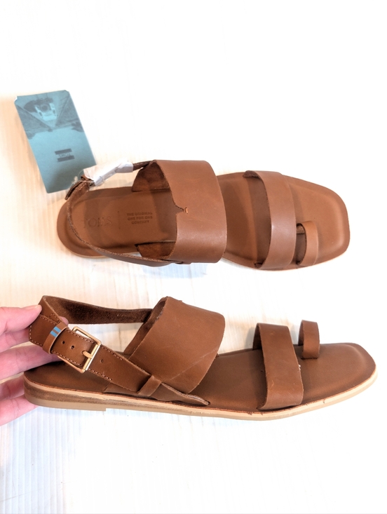 Toms Shoes - TOMS Freya Women's Tan Vegan Leather Strappy Slingback Sandals Size 11